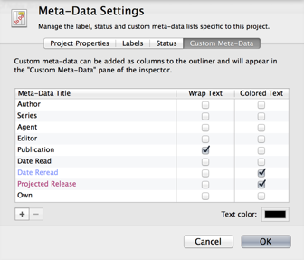 Custom meta-data