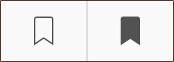 Screenshot of bookmark icon states